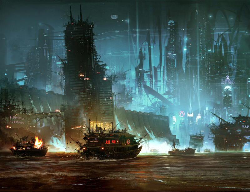 Illustration for article titled An Exclusive Look at the Stunning Concept Art Behind Cloud Atlas' Future Seoul